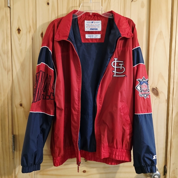 Vintage 90s STARTER St. Louis Cardinals Windbreaker STL MLB Nylon Jacket - Picture 10 of 10